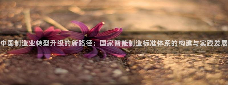 彩神v8iii:中国制造业转型升级的新路径:国家智能制造标准 彩神v8iii:中国制造业转型升级的新路径:国家智能制造标准